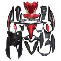 Bộ nhựa dàn áo, võ xe WAVE RSX 2014 đỏ đen zin Honda