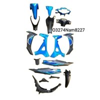 Bộ nhựa dàn áo, vỏ xe WAVE BLADE 110 xanh zin Honda
