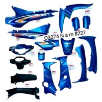 Bộ nhựa dàn áo, võ xe WAVE ALPHA đời đầu xanh ngọc zin
