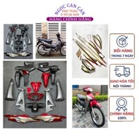 Bộ Nhựa Dàn áo Wave S100 Màu Đỏ , Đen - tặng team 3 lớp