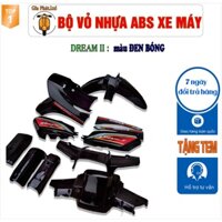 Bộ nhựa dàn áo xe Dream II - Dream Việt - Thái - Tàu màu ĐEN BÓNG_SPP-2949(5700)