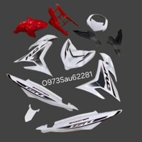 Bộ nhựa dàn áo xe EXCITER 150 trắng RC 2018 zin Yamaha