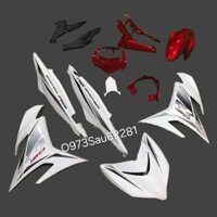 Bộ nhựa dàn áo xe EXCITER 150 trắng đỏ 2019 RC zin Yamaha