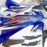 Bộ nhựa - dàn áo xe Wave RSX 110 màu XANH - BẠC [CÓ KÈM TEM] nhựa nguyên sinh ABS cao cấp