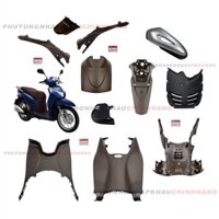 Bộ nhựa nhám Sh Mode 125 2013-2020 (11 món) màu Nâu bản Khóa Chìa, Dàn mủ nhám đen SH Mode 2 val 2014 2015 2016 2017 2018 2019