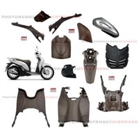 Bộ nhựa nhám Sh Mode 125 2013-2020 (12 món) màu Nâu bản Khóa Smartkey, Dàn mủ nhám đen SH Mode 2 val 2014 2015 2016 2017 2018 2019