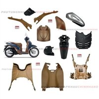 Bộ nhựa nhám Sh Mode 125 2013-2020 (12 món) màu Vàng Nâu bản Khóa Smartkey, Dàn mủ nhám đen SH Mode 2 val 2014 2015 2016 2017 2018 2019