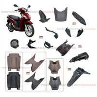 Bộ nhựa nhám Vision 110 K44 (15 món), Dàn mủ nhựa nhám Vision màu Đen Nâu 2015 2016 2017 2018 2019 2020