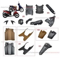 Bộ nhựa nhám Vision 2011 2012 2013 đời đầu (13 món), Dàn mủ nhựa nhám Vision 110 KZL màu đen nâu