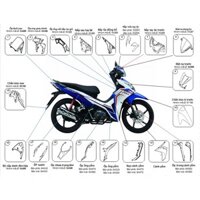 BỘ NHỰA WAVE RSX 110cc - 2013