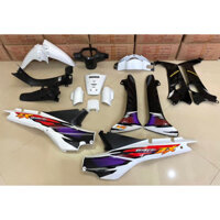 BỘ NHỰA WAVE ZX TRẮNG ĐEN NHựa Lòng Trắng