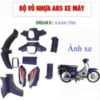Bộ nhựa xe Dream II màu Xanh Tím [TẶNG KÈM TEM] Dàn áo xe Dream II nhựa ABS cao cấp - A1344