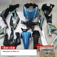 Bộ nhựa xe Wave S110  đời 2008 đến 2010 Màu Xanh Ngọc [KÈM TEM & ỐC NÈ ] Dàn áo xe Wave S110