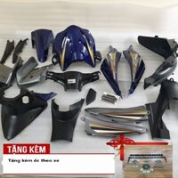 Bộ nhựa xe Wave S110  đời 2008 đến 2010 Màu Xanh Tím Than [ KÈM LUÔN TEM & ỐC NÈ ] Dàn áo xe máy Wave S110