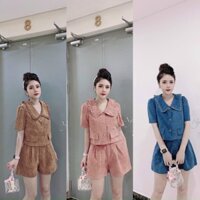 Bộ nhung đẹp xuất sắc, chất nhung lụa mềm mịn dày dặn, dây sọc áo và quần cao cấp- Store Fashion 368