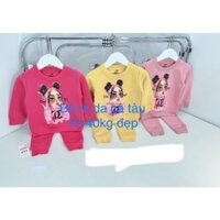 Bộ nỉ bé gái in hình cô gái đẹp cá tính