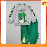 Bộ nỉ bông bé trai, Đồ bộ thu đông cho bé 2-6 tuổi hàng xuất Hm nhiều hình và màu cao cấp dày dặn ấm ấp