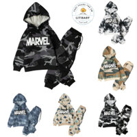 Bộ Nỉ BôngBé Trai LITIBABY Ràn Ri Có Mũ Size 4-10, Dành Cho Bạn Từ 14kg Đến 31kg