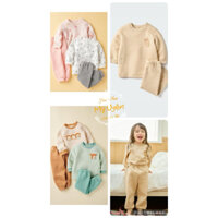Bộ nỉ chần bông pyjama baby Uni qlo