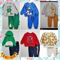 Bộ nỉ cho bé trai 2-6 tuổi hàng xuất Hm nhiều hình và màu vải nỉ bông cao cấp dày dặn ấm ấp