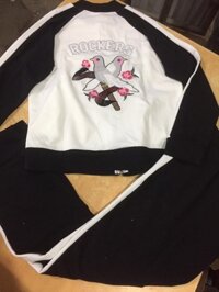 Bộ nỉ chocker thêu chim uyên ương