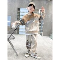 Bộ Nỉ Dài Tay Bé Trai 5-14 Tuổi Lamlik - Quần Áo Thu Đông  Bé Trai Hàng Đẹp May Kĩ