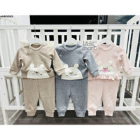 bộ nỉ dài tay sơ sinh nỉ nhung Kidsmart shop Anmina AMI0293