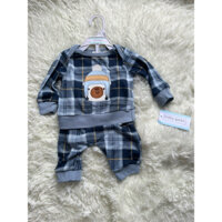 BỘ NỈ KẺ CARO BABY GEAR