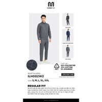Bộ nỉ kéo khóa thu đông Insidemen ILH002W2 quần suông gấu