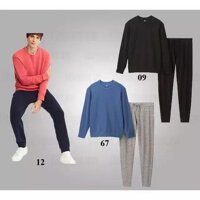 Bộ nỉ mặc nhà Uniqlo nam Nhật Bản màu hồng - 408801