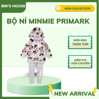 Bộ nỉ Minmie tím cho bé gái sz 0-2y