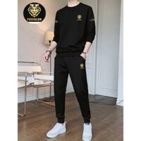 Bộ nỉ nam logo in hổ, Bộ quần áo mùa đông nam chất liệu co dãn tháng khí