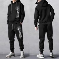 Bộ nỉ nam nữ thể thao thu đông hoodie Paris có mũ, ấm áp, thoải mái, năng động, không xù