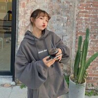 Bộ Nỉ Nam Nữ Thu Đông Trơn Cổ Tròn 1977 - Set Đồ Thể Thao Mặc Nhà Unisex, Áo Khoác Hoodie Sweter Dài Tay Quần Jogger G5 - AHD PEACE XÁM,M DƯỚI 55KG