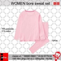 Bộ nỉ nữ lót lông cừu mặc nhà Uniqlo