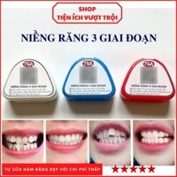 Bộ niềng răng 3 giai đoạn, chỉnh sửa răng mọc2 lệch lạc tại nhà, 3 miếng niềng răng silicon, hiệu quả-Tiện Ích Vượt Trội