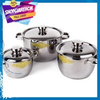 Bộ Nồi 3 Cái 3 Đáy Nắp Inox Fivestar FS06C1