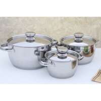 Bộ Nồi 3 cái Inox Fivestar Cool - 3 đáy
