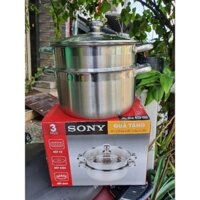 BỘ NỒI 3 CÁI VÀ BỘ NỒI XỬNG HẤP CAO CẤP SONY 26CM