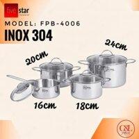 Bộ nồi 3 lớp 4 món Fivestar FPB4006