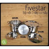 Bộ nồi 3 lớp đúc liền fivestar - Bộ nồi 3 lớp BNFS3L4H