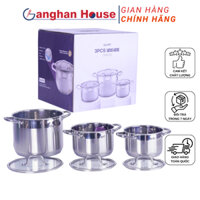 Bộ Nồi 3 Món GUME Inox 304 Cao Cấp Nhập Khẩu Hàn Quốc GMP20 - Gia Dụng Cường Thắng