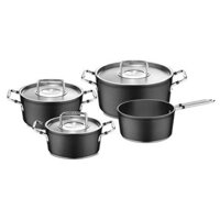 Bộ nồi 4 món Fissler Luno Black, 100%  Đích thực sản xuất tại Đức với hơn 170 năm kinh nghiệm