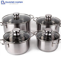 Bộ nồi 4 món Fivestar FS08CG inox 304 cao cấp vung kính