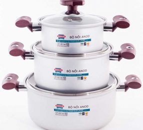 Nồi Sunhouse Anod SH5533 (SH-5533) - Bộ 3 nồi