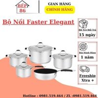 Bộ nồi bếp từ Faster Elegant | Chất liệu inox 18/10 | Bảo hành 12 tháng | Bộ nồi 5 món