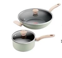 Bộ Nồi cán dài 18cm & Chảo xào 30cm Tefal So Matcha-G179S495