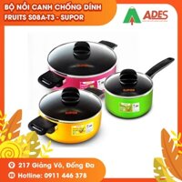 Bộ nồi canh chống dính sắc màu Fruits S08A-T3 - Supor - Chính hãng HOT 2022