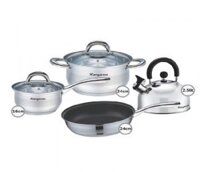 Bộ nồi chảo ấm đáy 5 lớp Inox Kangaroo KG998M