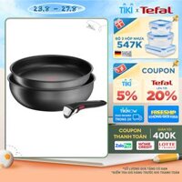 Bộ nồi chảo cán rời 3 món Tefal Ingenio Daily Chef chảo sâu 26cm, chảo chiên 24cm, cán cầm rời - Hàng chính hãng
